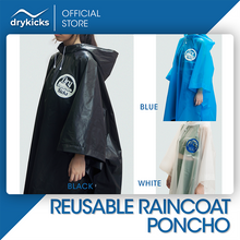 Load image into Gallery viewer, Reusable Raincoat Poncho Drykicks
